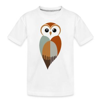 Hibou stylisé - T-shirt bio Premium Enfant - blanc - Devant