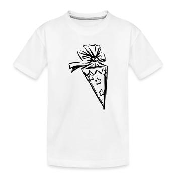 Schultüte Einschulung Sterne - Kinder Premium Bio T-Shirt - Weiß - Vorne
