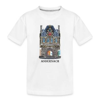 Andernach, porte du Rhin emblématique, Allemagne - T-shirt bio Premium Enfant - blanc - Devant