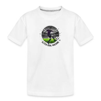 Glitch Goal Machine - Kinder Premium Bio T-Shirt - Weiß - Vorne