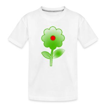 Blumen - Kinder Premium Bio T-Shirt - Weiß - Vorne