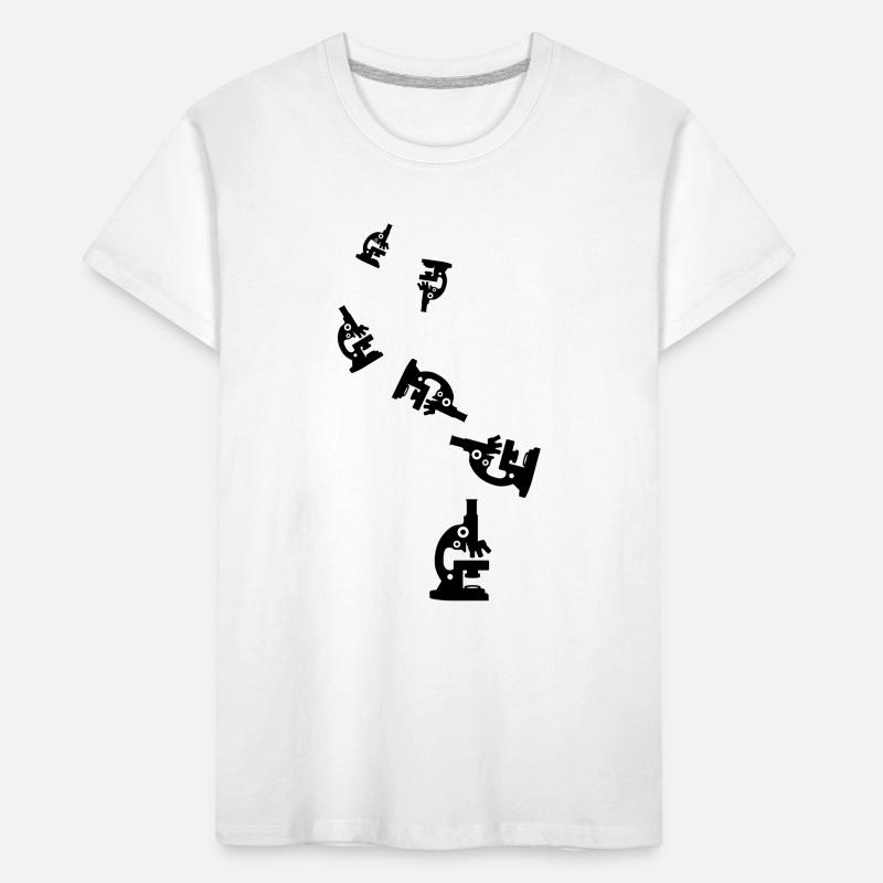 Icône d’icône de microscope T-shirt bio Premium Enfant
