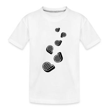 Fleisch steak - Kinder Premium Bio T-Shirt - Weiß - Vorne