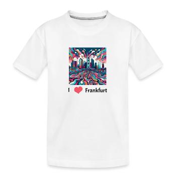 frankfurt - Kinder Premium Bio T-Shirt - Weiß - Vorne