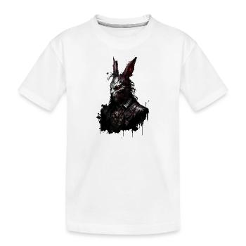 Untoter Osterhase mit Anzug - Kinder Premium Bio T-Shirt - Weiß - Vorne