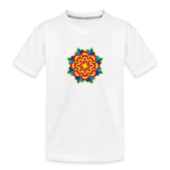 Mandala Meditation Art - Kinder Premium Bio T-Shirt - Weiß - Vorne