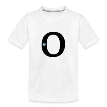 Buchstabe O Anfangsbuchstabe - Kinder Premium Bio T-Shirt - Weiß - Vorne