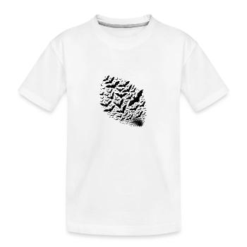 Chauves-souris volantes en tant que grand essaim - T-shirt bio Premium Enfant - blanc - Devant
