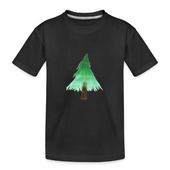 Christmas tree - Kids' Premium Organic T-Shirt - black - Front
