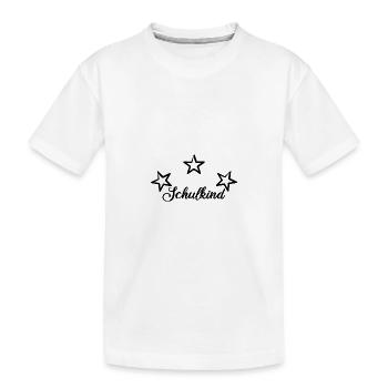 Schulkind - Kinder Premium Bio T-Shirt - Weiß - Vorne