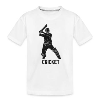 Cricket - Kinder Premium Bio T-Shirt - Weiß - Vorne