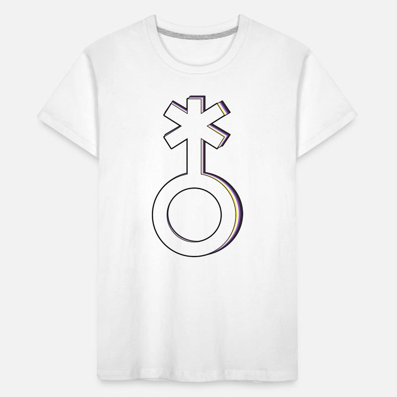 Nonbinary Symbol Non-Binary Nonbinary Artistic Kids' Premium Organic T-Shirt