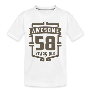 Awesome 58 Years Old - Kids' Premium Organic T-Shirt - white - Front