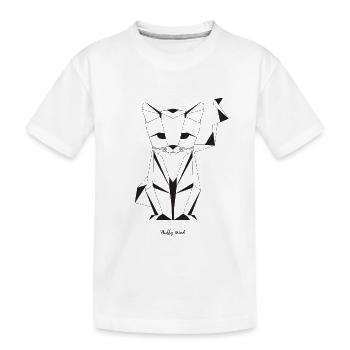 Chat origami - T-shirt bio Premium Enfant - blanc - Devant