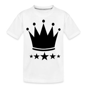 Crown ***** 5 stars - Kinder Premium Bio T-Shirt - Weiß - Vorne