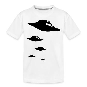 UFO ARMY - Kids' Premium Organic T-Shirt - white - Front