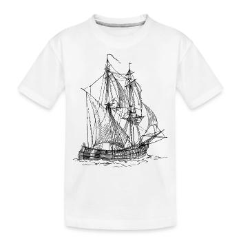 bateau pirate bateau bateau pirate Skull1 - T-shirt bio Premium Enfant - blanc - Devant
