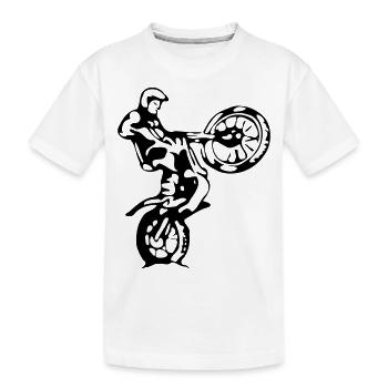 Trial rider - Kids' Premium Organic T-Shirt - white - Front