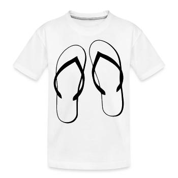 Tongs - T-shirt bio Premium Enfant - blanc - Devant