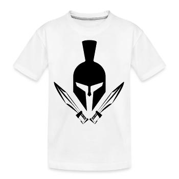 Casque spartiate - T-shirt bio Premium Enfant - blanc - Devant