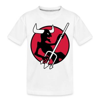 rockin_devil_3c - Kinder Premium Bio T-Shirt - Weiß - Vorne