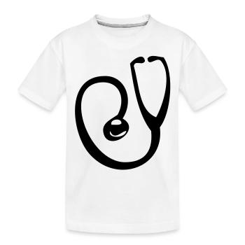 stethoscope medecin docteur intrument - T-shirt bio Premium Enfant - blanc - Devant