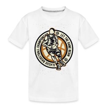 Classic Basketball Championship - Kids' Premium Organic T-Shirt - white - Front