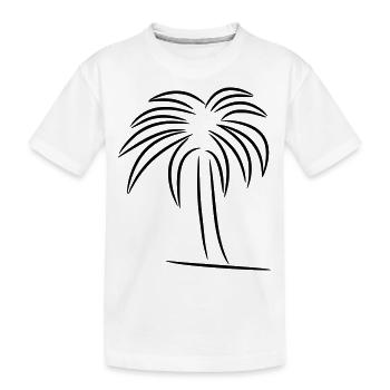Palme - Kinder Premium Bio T-Shirt - Weiß - Vorne
