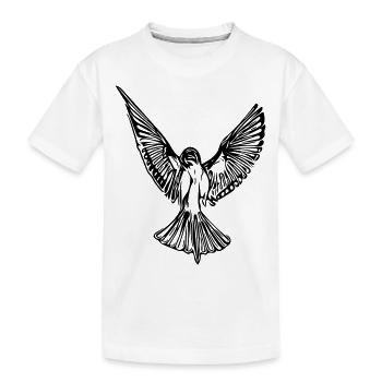 Vogel - Kinder Premium Bio T-Shirt - Weiß - Vorne