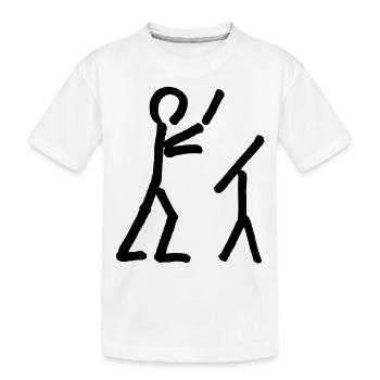Dirigent an Dirigierpult - Kinder Premium Bio T-Shirt - Weiß - Vorne