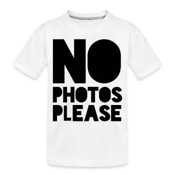 pas de photos s'il vous plaît - T-shirt bio Premium Enfant - blanc - Devant