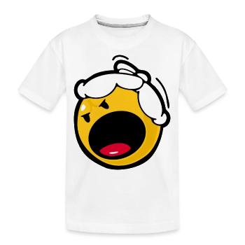 Smiley Anger Madness - T-shirt bio Premium Enfant - blanc - Devant