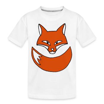 Orange Fox Wildlife Nature - by MEOW. - Kids' Premium Organic T-Shirt - white - Front