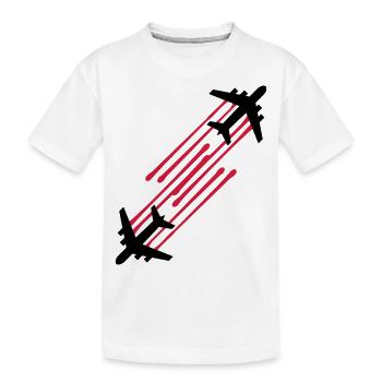 2 blood drops chemtrails graffiti stamp line airpl - Kids' Premium Organic T-Shirt - white - Front