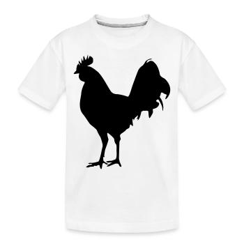 rooster - Kids' Premium Organic T-Shirt - white - Front