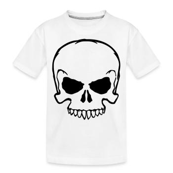 totenkopf - Kinder Premium Bio T-Shirt - Weiß - Vorne