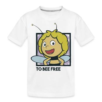 Biene Maja Frei Sein To Bee Free - Kinder Premium Bio T-Shirt - Weiß - Vorne