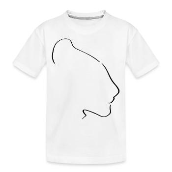 Lioness Line Art - Minimaliste - T-shirt bio Premium Enfant - blanc - Devant
