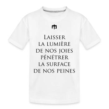 joie - T-shirt bio Premium Enfant - blanc - Devant