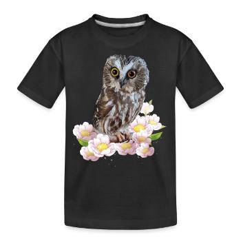 Hibou du Nord - T-shirt bio Premium Enfant - noir - Devant