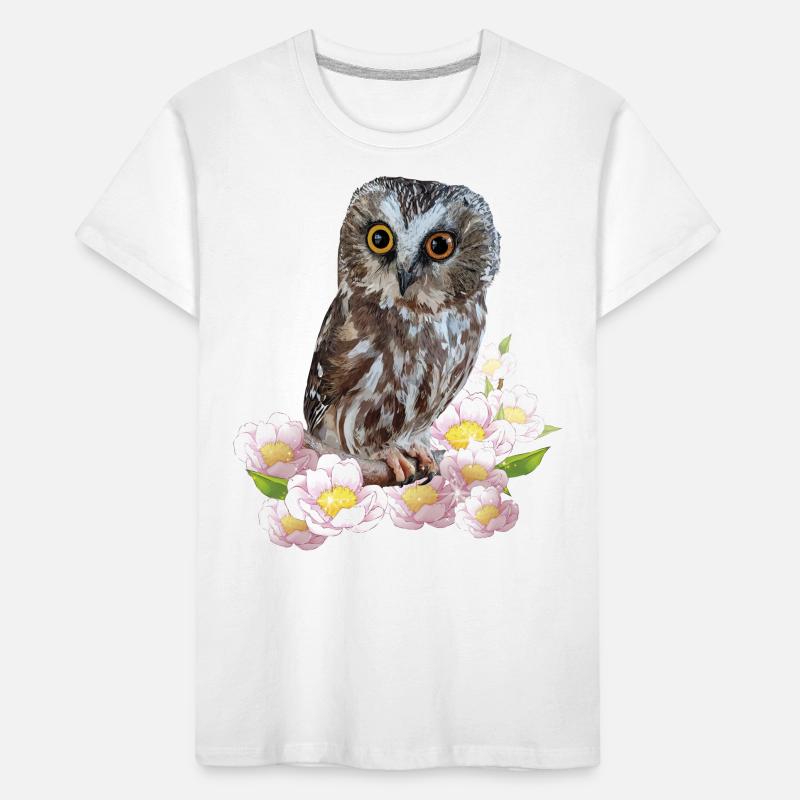 Nördliche Eule Kinder Premium Bio T-Shirt