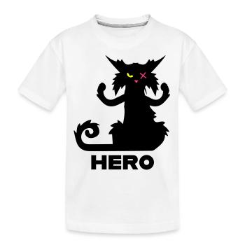 MY HERO - Kids' Premium Organic T-Shirt - white - Front