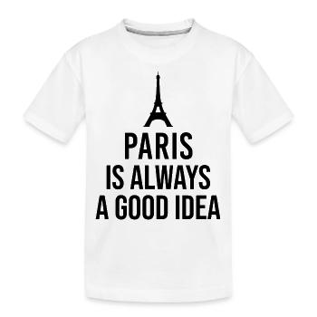 Paris Is Always A Good Idea - Kids' Premium Organic T-Shirt - white - Front