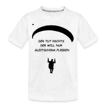Gleitschirm 17 gif - Kinder Premium Bio T-Shirt - Weiß - Vorne