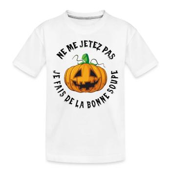 Tee shirt humour noir Haloween - T-shirt bio Premium Enfant - blanc - Devant