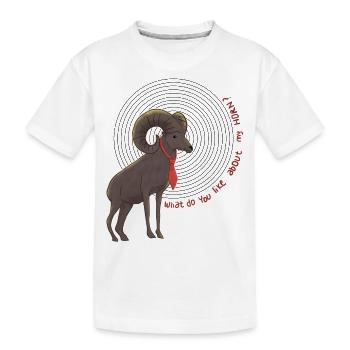 Sheep horn - Kids' Premium Organic T-Shirt - white - Front