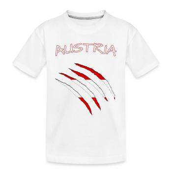 Austria Risse - Kinder Premium Bio T-Shirt - Weiß - Vorne