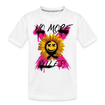 No More Rules a - Kids' Premium Organic T-Shirt - white - Front