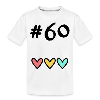 60 YEARS. 60TH ANNIVERSARY. BIRTHDAY 60 YEARS. 60 - Kids' Premium Organic T-Shirt - white - Front