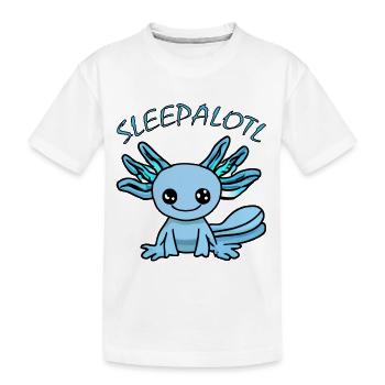 Sleepalotl Baby Axololtl für Jungs - Kinder Premium Bio T-Shirt - Weiß - Vorne